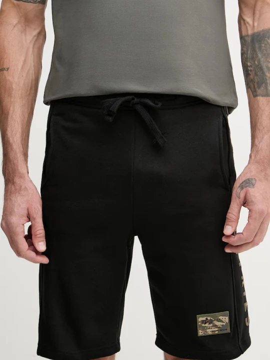 Zdjęcie produktu Alpha Industries szorty dresowe męskie z bawełną Camo Jogger Shorts czarny