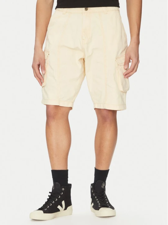 Zdjęcie produktu Alpha Industries Szorty jeansowe Canvas Acid 156259 Biały Regular Fit