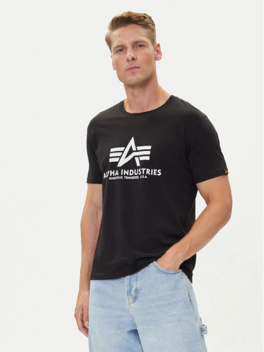Zdjęcie produktu Alpha Industries T-Shirt Basic T-Shirt 100501 Czarny Regular Fit