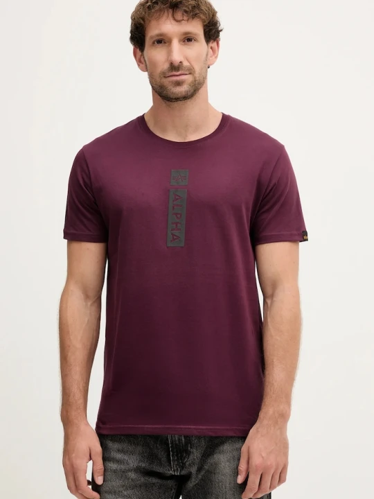 Zdjęcie produktu Alpha Industries t-shirt bawełniany bordowy