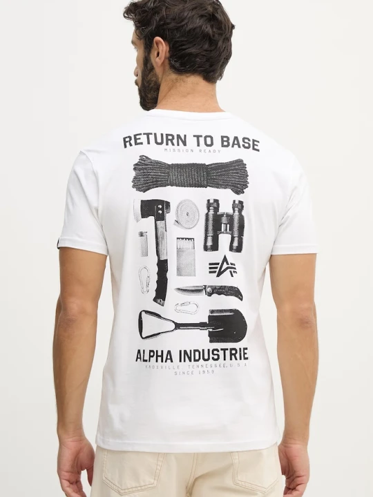 Zdjęcie produktu Alpha Industries t-shirt bawełniany Return To Base biały