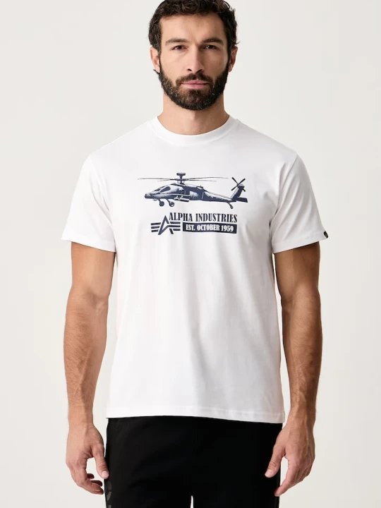 Zdjęcie produktu Alpha Industries T-shirt męski bawełniany Airborn Ops biały