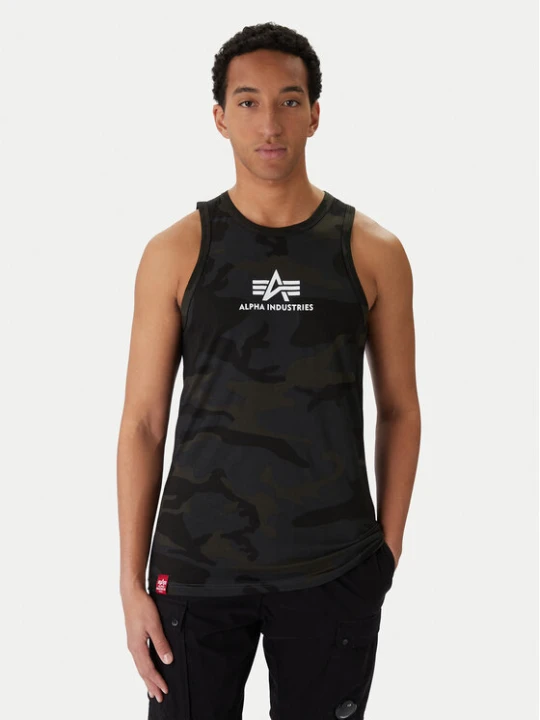 Zdjęcie produktu Alpha Industries Tank top Basci Camo 126566C Szary Regular Fit