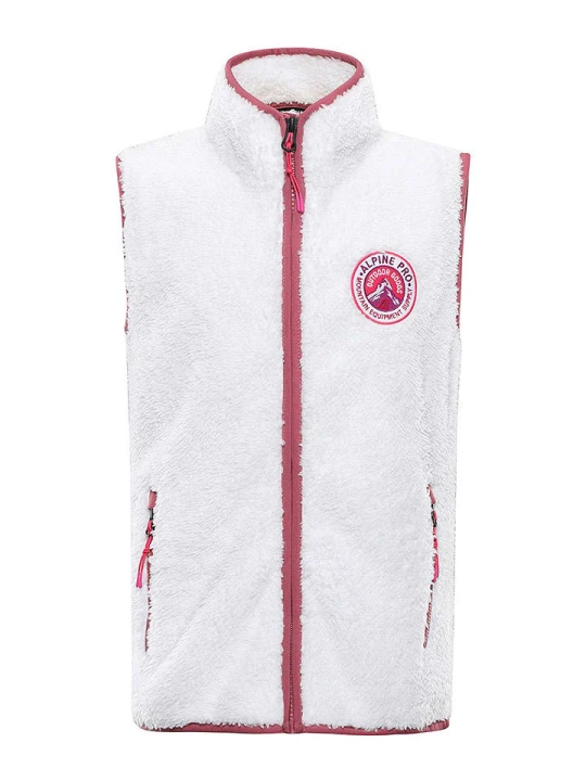 Zdjęcie produktu Alpine Pro Kamizelka polarowa "Okara" w kolorze biało-różowym rozmiar: 152/158