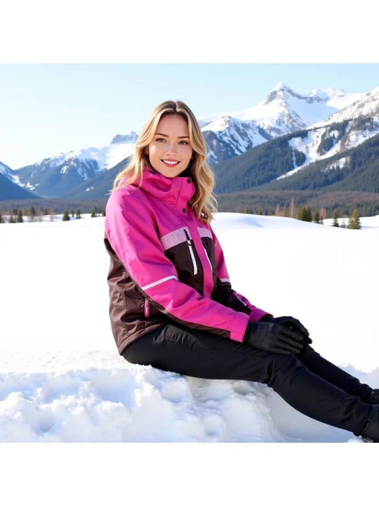 Zdjęcie produktu Alpine Pro Kurtka narciarska "Deara 2" w kolorze różowym rozmiar: XL