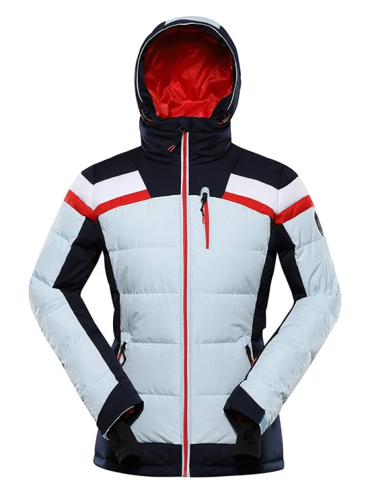 Zdjęcie produktu Alpine Pro Kurtka narciarska "Ferera" w kolorze błękitnym ze wzorem rozmiar: M