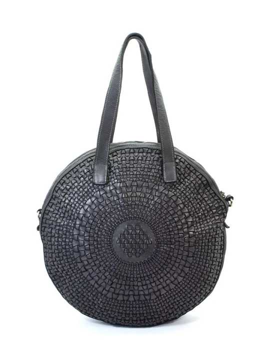 Zdjęcie produktu Amara Skórzana torebka "Maxi" w kolorze czarnym - 38 x 37 x 8 cm rozmiar: onesize