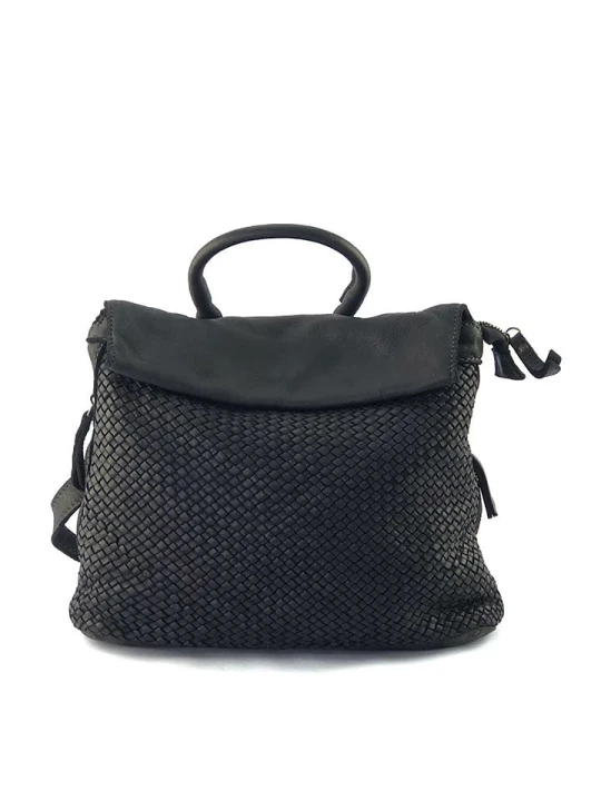 Zdjęcie produktu Amara Skórzany plecak "Kei" w kolorze czarnym - 33 x 28 x 13 cm rozmiar: onesize
