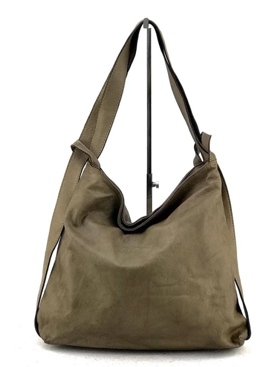 Zdjęcie produktu Amara Skórzany shopper bag "Futura" w kolorze szarobrązowym - 44 x 36 x 6 cm rozmiar: onesize
