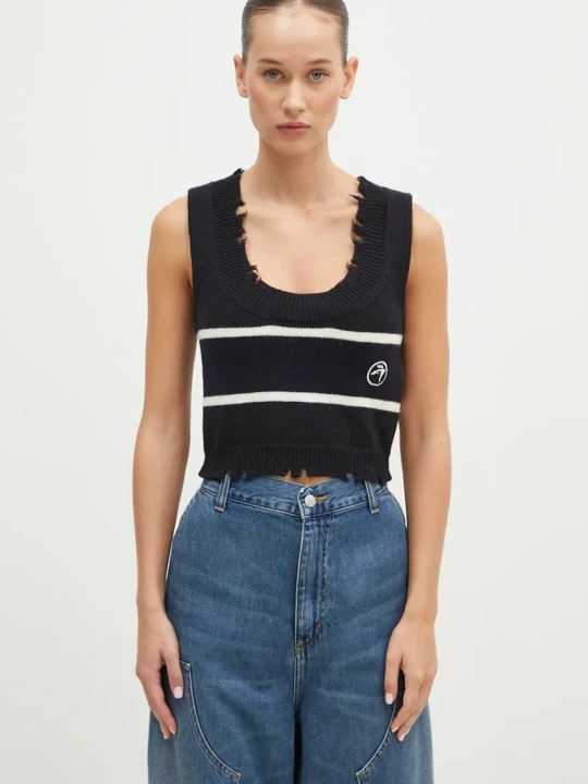 Zdjęcie produktu AMBUSH kamizelka bawełniana Destroyed Rib Round Neck