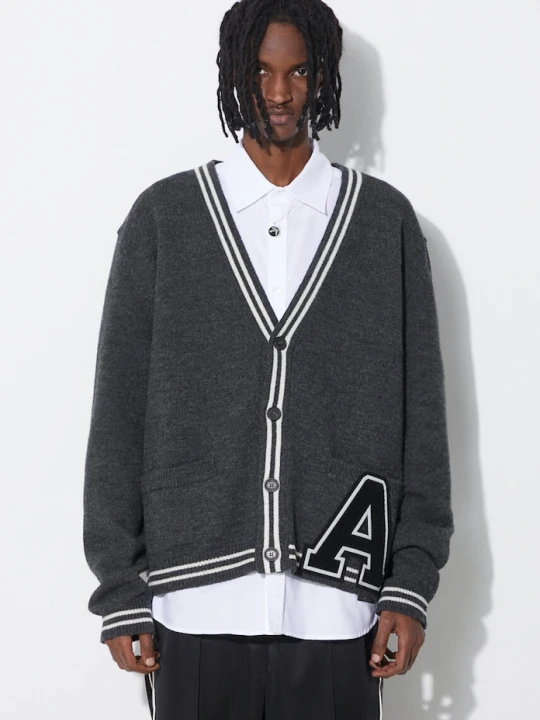 Zdjęcie produktu AMBUSH kardigan wełniany A Patch Knit Cardigan szary
