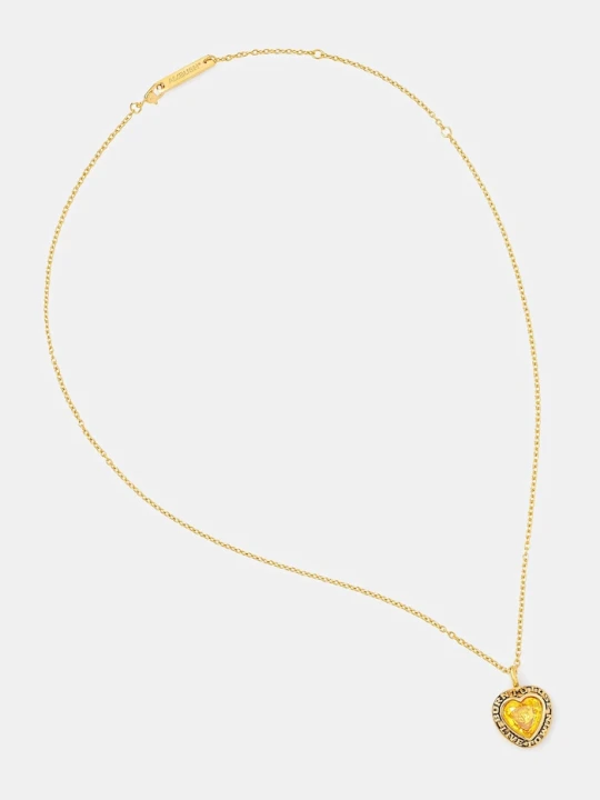 Zdjęcie produktu AMBUSH naszyjnik srebrny Heart Class Ring Charm Necklace złoty