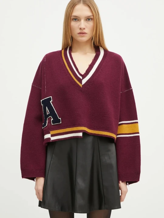 Zdjęcie produktu AMBUSH sweter wełniany Damaged Rib V Neck Sweater