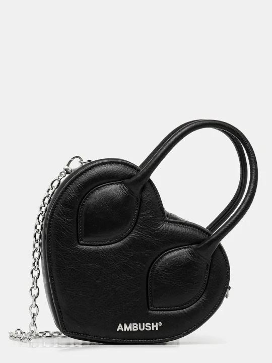 Zdjęcie produktu AMBUSH torebka skórzana Heart Top Handle Bag czarny