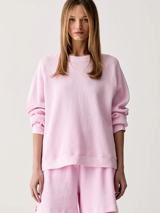 Zdjęcie produktu American Vintage bluza oversize damska bawełniana różowy