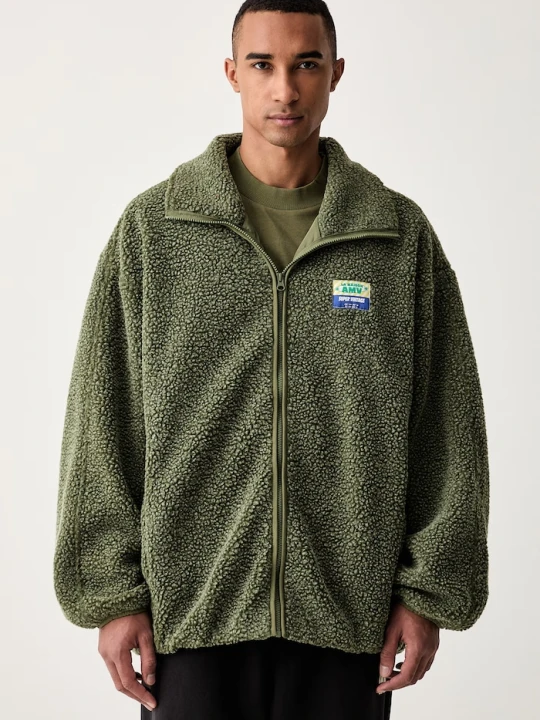 Zdjęcie produktu American Vintage bluza rozpinana męska polarowa zielony