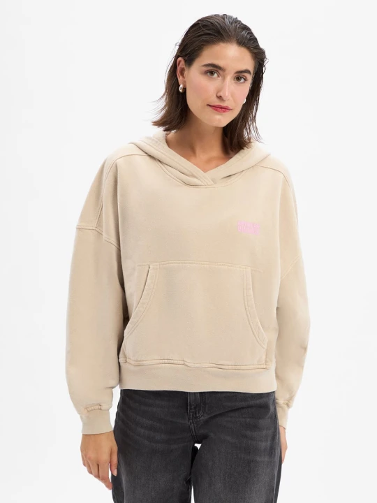 Zdjęcie produktu american vintage bluza z kapturem - Puzzy Kobiety Bawełna beżowy