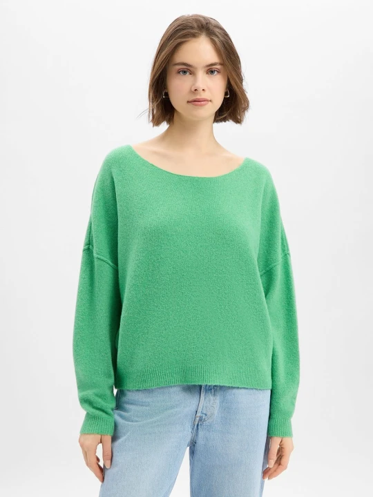 Zdjęcie produktu american vintage sweter z dzianiny z zawartością wełny - Damsville Kobiety zielony