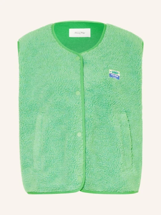 Zdjęcie produktu American Vintage Kamizelka Z Pluszowego Materiału gruen JASKRAWY ZIELONY