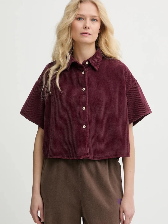Zdjęcie produktu American Vintage koszula bawełniana bordowy