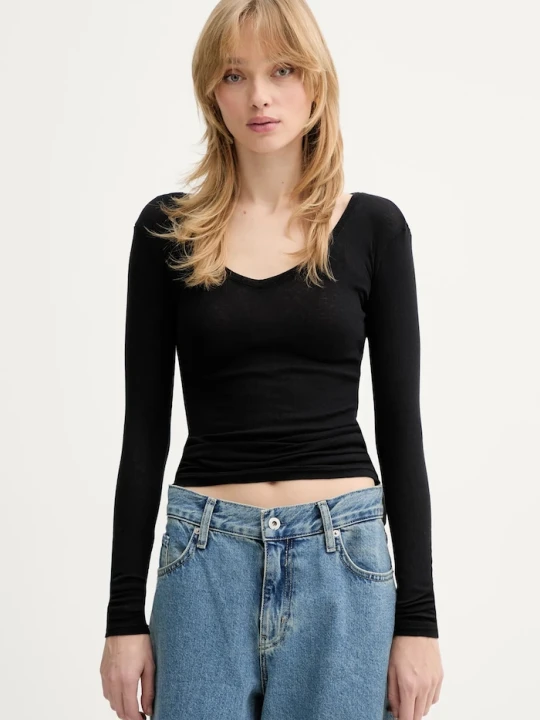 Zdjęcie produktu American Vintage longsleeve bawełniany czarny