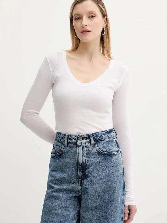 Zdjęcie produktu American Vintage longsleeve bawełniany biały