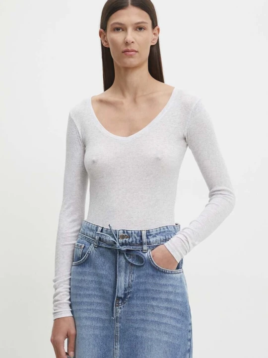 Zdjęcie produktu American Vintage longsleeve bawełniany szary