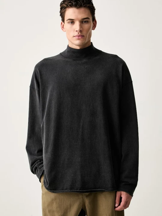 Zdjęcie produktu American Vintage longsleeve męski bawełniany szary