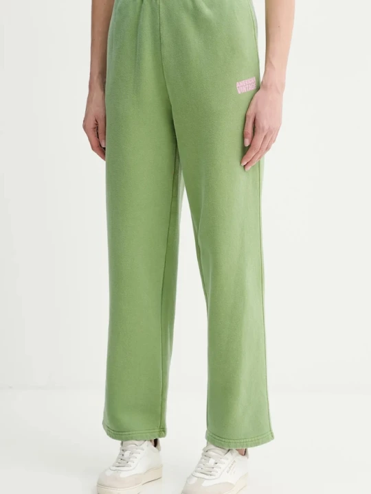Zdjęcie produktu American Vintage spodnie dresowe bawełniane zielony
