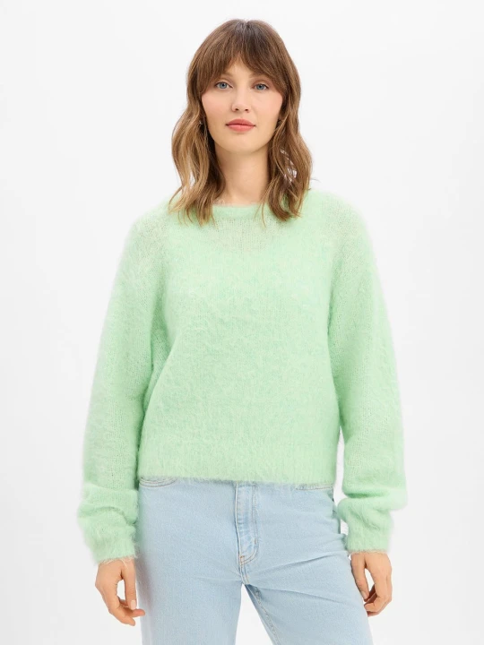 Zdjęcie produktu american vintage Sweter z dzianiny z zawartością alpaki Kobiety zielony