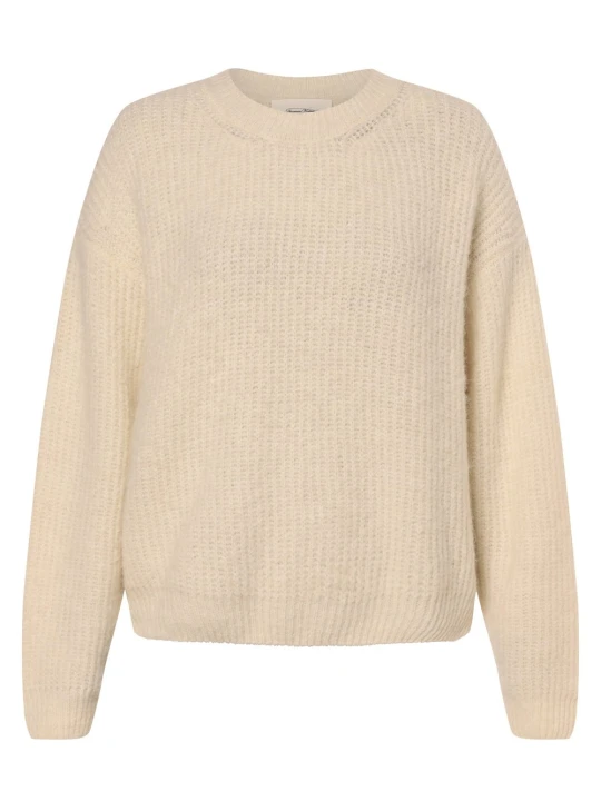 Zdjęcie produktu american vintage Sweter z zawartością alpaki Kobiety Sztuczne włókno beżowy | biały