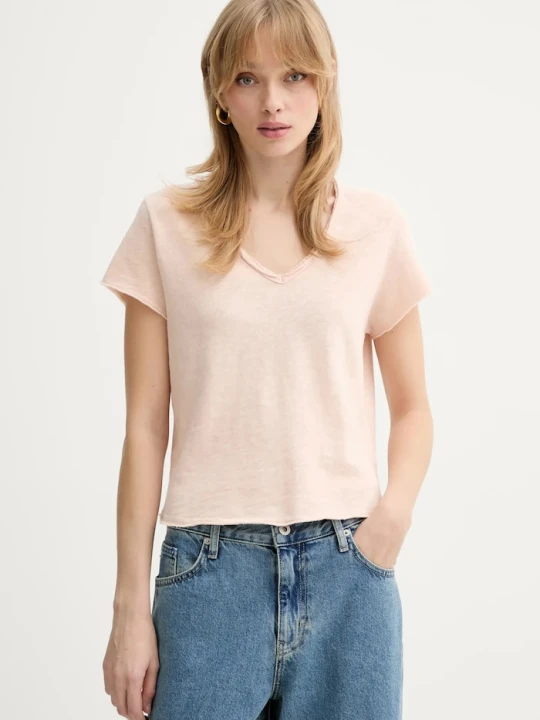 Zdjęcie produktu American Vintage t-shirt bawełniany beżowy
