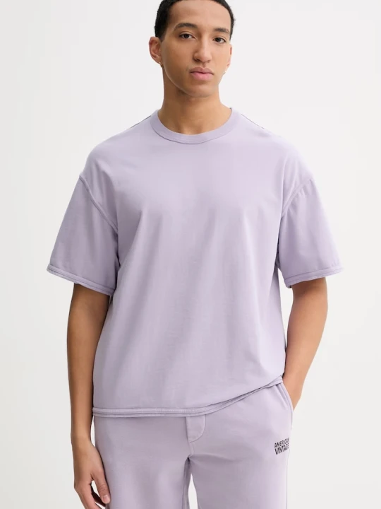 Zdjęcie produktu American Vintage t-shirt bawełniany fioletowy