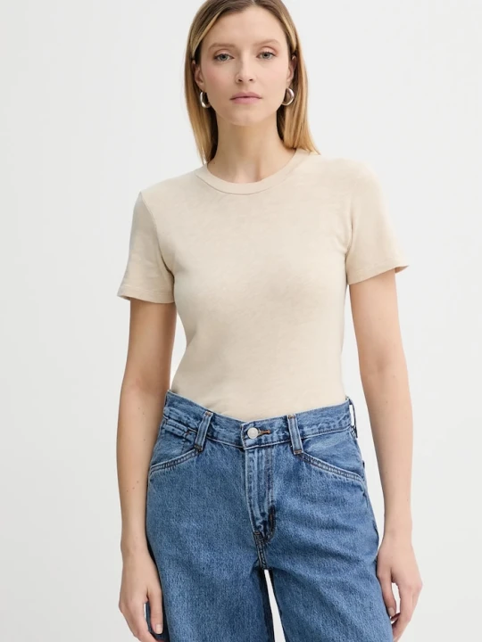 Zdjęcie produktu American Vintage t-shirt bawełniany beżowy