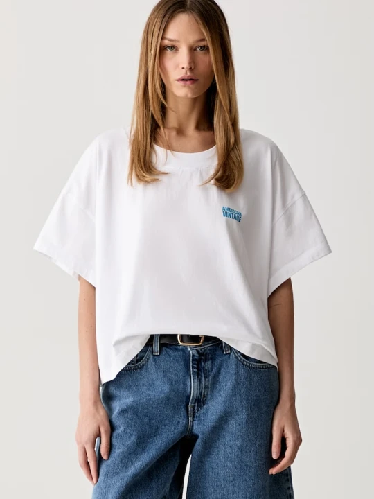Zdjęcie produktu American Vintage T-shirt damski bawełniany biały