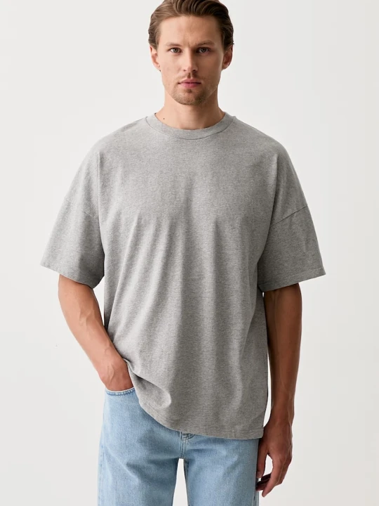 Zdjęcie produktu American Vintage T-shirt męski bawełniany szary