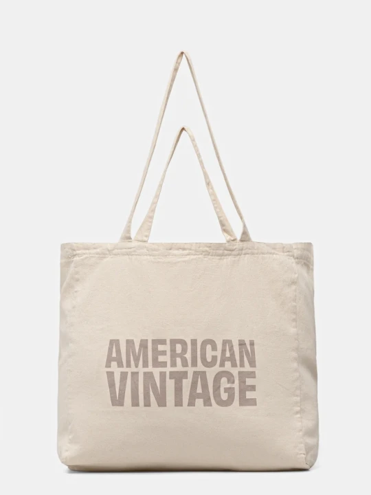 Zdjęcie produktu American Vintage torebka bawełniana beżowy