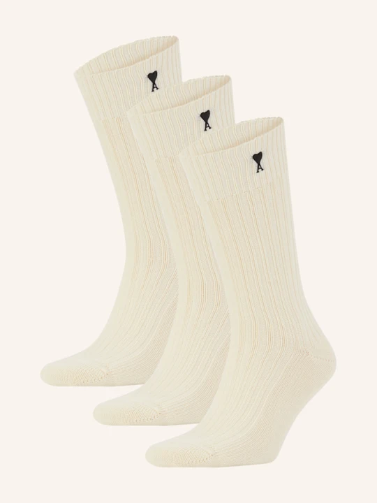 Zdjęcie produktu Ami Paris 3 Pary Skarpet beige