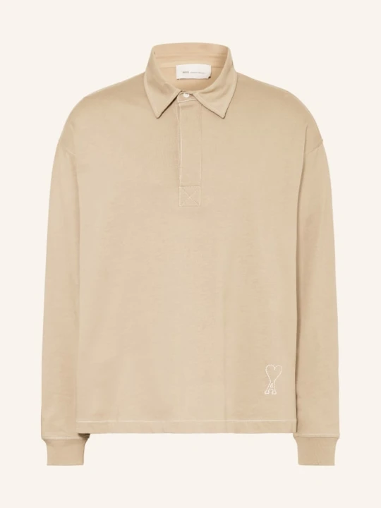 Zdjęcie produktu Ami Paris Koszulka Polo Z Dżerseju O Luźnym Kroju beige