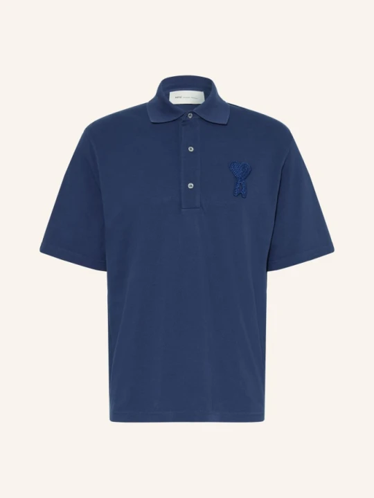 Zdjęcie produktu Ami Paris Koszulka Polo Z Pikowanym Wzorem blau GRANATOWY