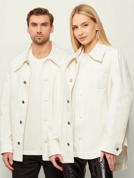 Zdjęcie produktu AMI Paris Kurtka | Oversize fit kremowy
