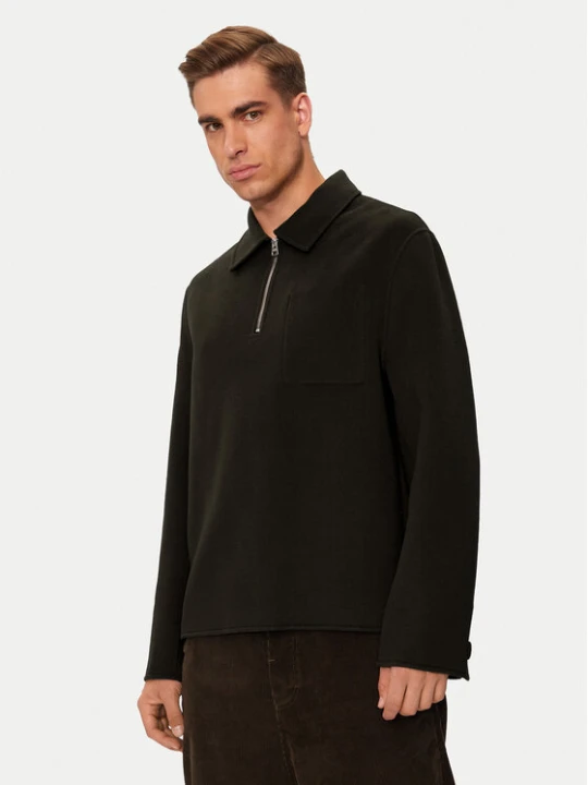Zdjęcie produktu AMI Paris Płaszcz wełniany HJK057.WV0022 Brązowy Regular Fit