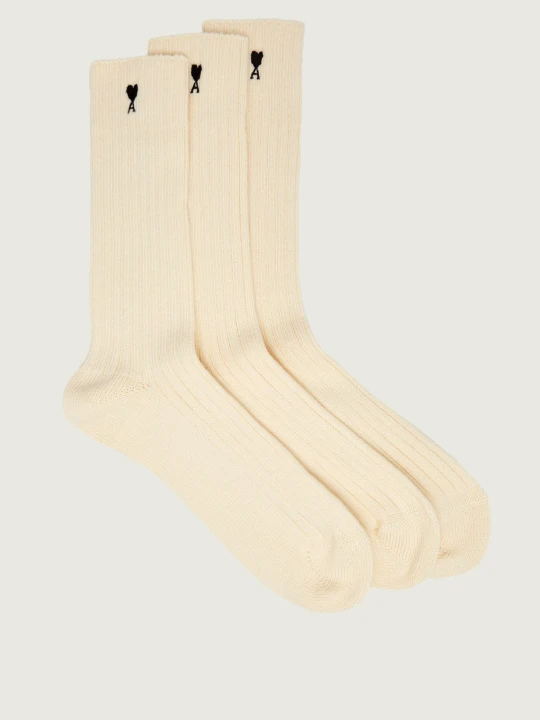 Zdjęcie produktu AMI Paris Skarpety 3-pack beżowy