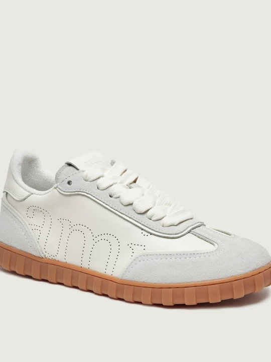 Zdjęcie produktu AMI Paris Skórzane sneakersy STEP | zamsz biały