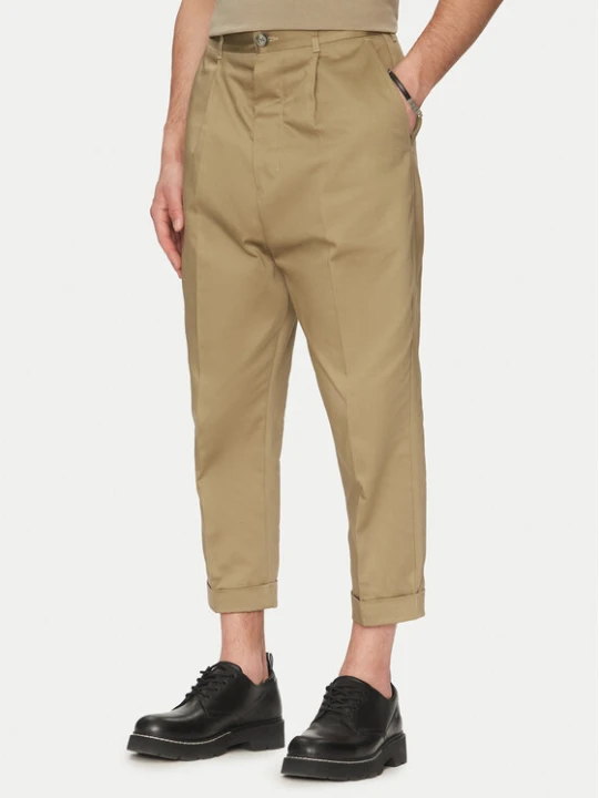 Zdjęcie produktu AMI Paris Spodnie materiałowe HTR121.CO0103 Khaki Oversize