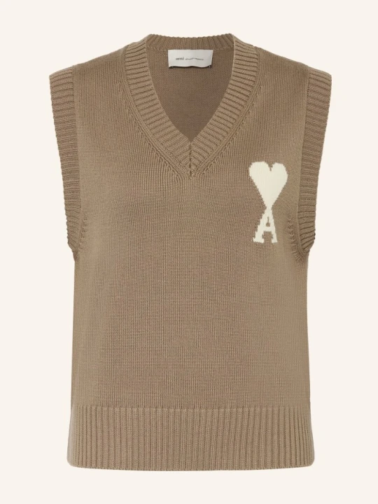 Zdjęcie produktu Ami Paris Sweter Bez Rękawów beige