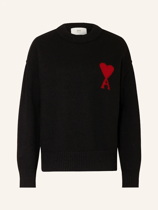 Zdjęcie produktu Ami Paris Sweter schwarz CZARNY