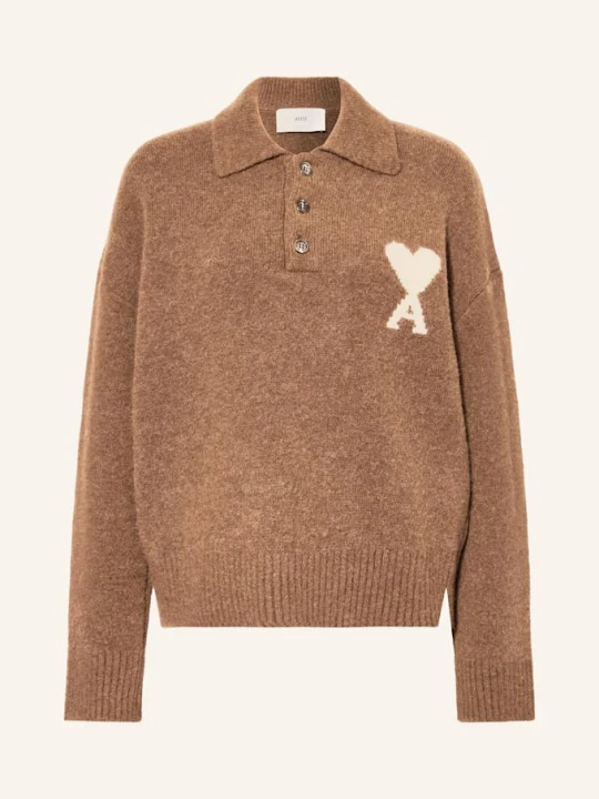 Zdjęcie produktu Ami Paris Sweter Z Dodatkiem Alpaki braun JASNOBRĄZOWY