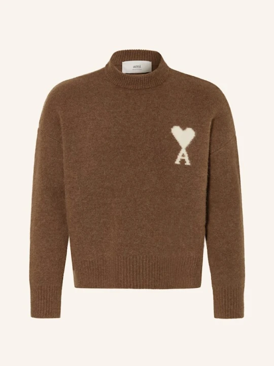 Zdjęcie produktu Ami Paris Sweter Z Dodatkiem Alpaki braun BRĄZOWY