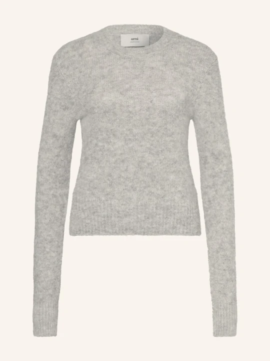 Zdjęcie produktu Ami Paris Sweter Z Dodatkiem Wełny Merino I Alpaki grau SZARY